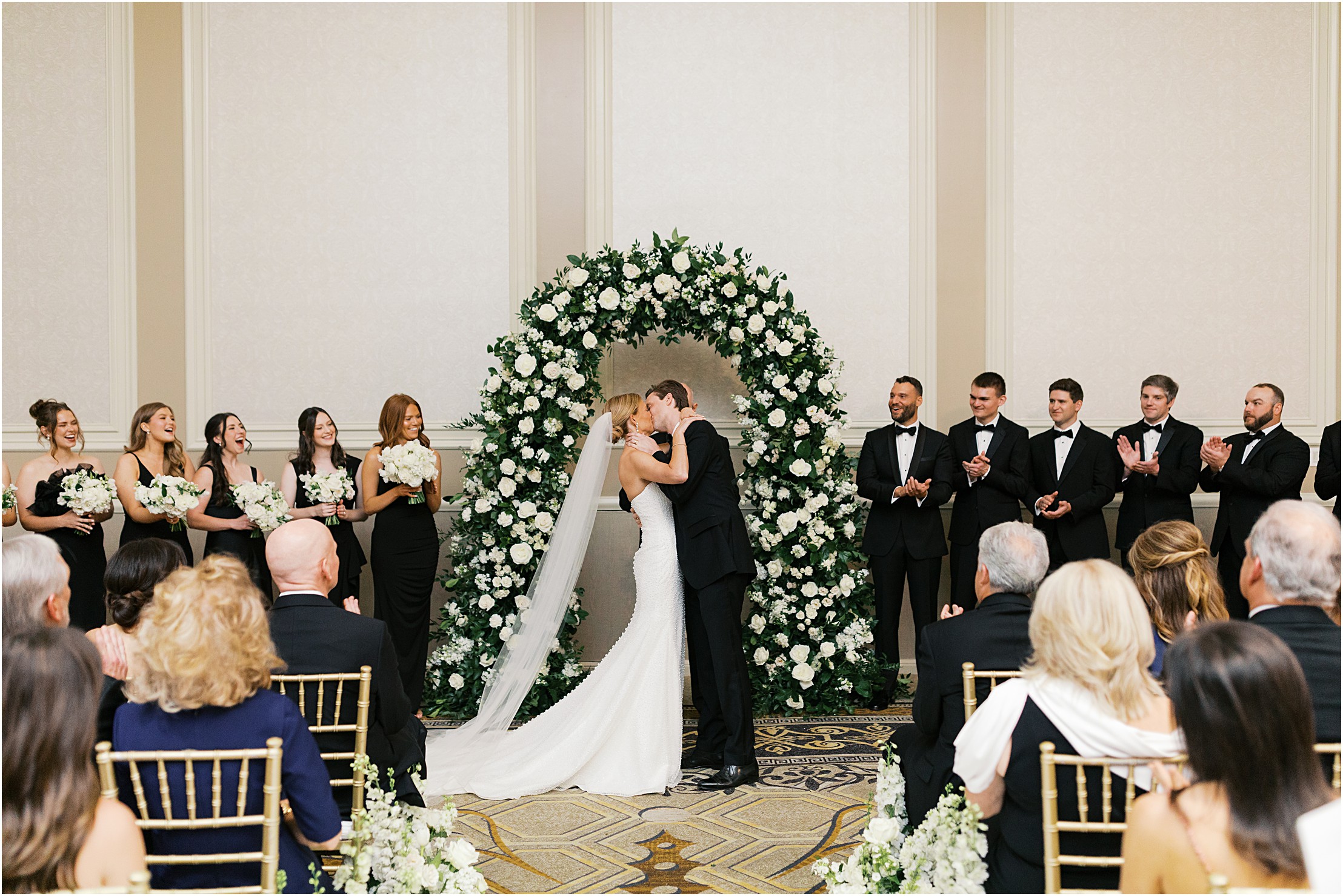 wedding ceremony in the Grand Ballroom at the adolphus hotel in dallas Texas