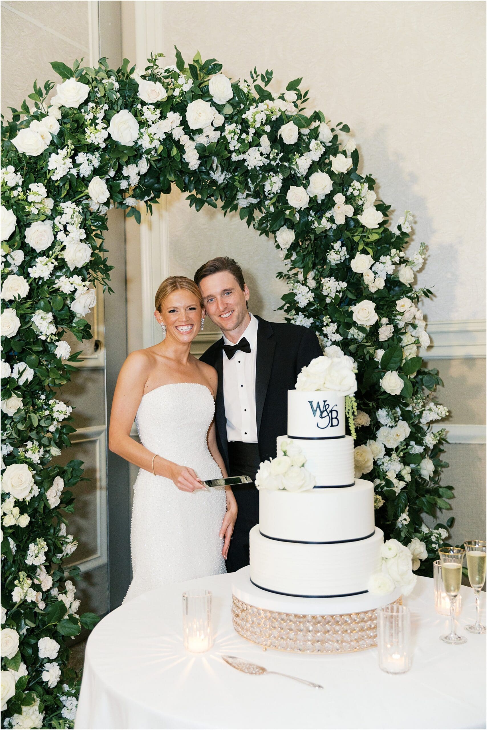 cake cutting wedding grand ballroom at the adolphus hotel in dallas texas