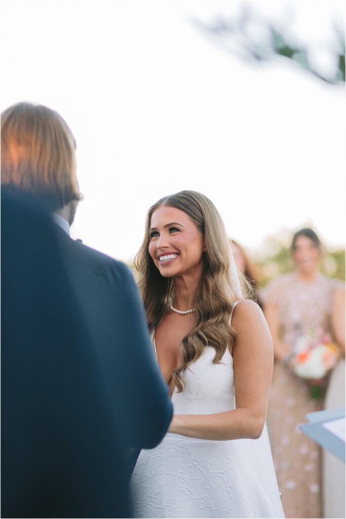 wedding ceremony on the terrace at stoney ridge villa in fort worth texas