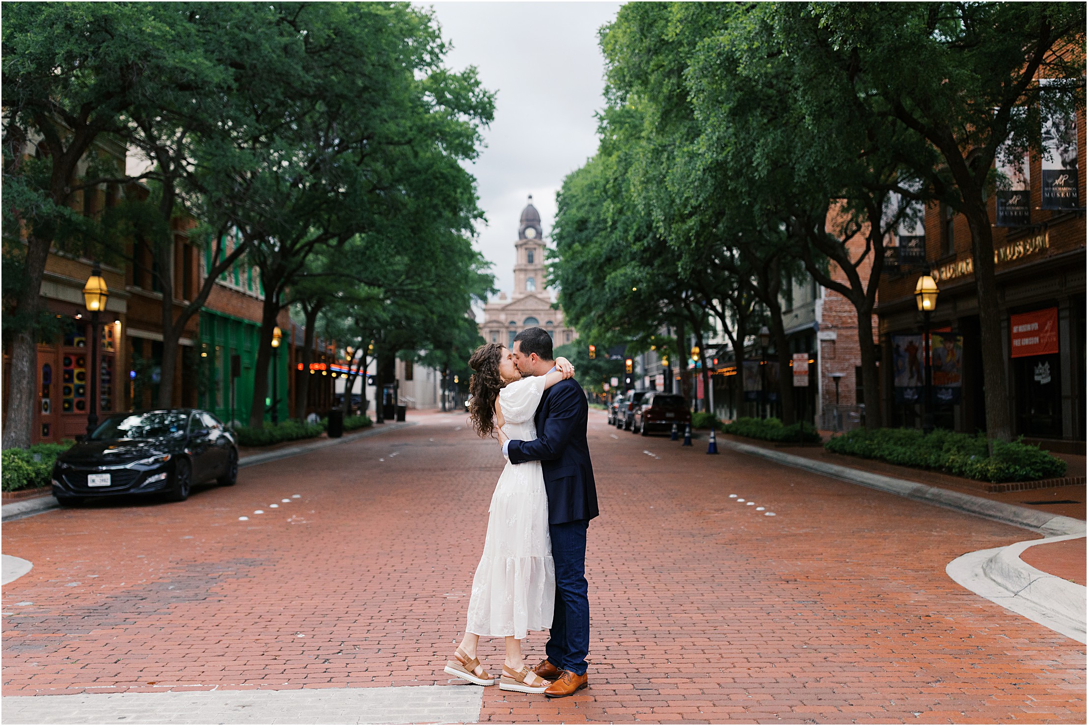 sundance square fort worth texas engagement session